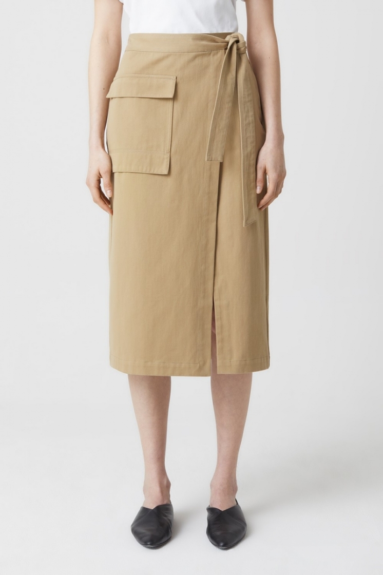 WRAP SKIRT 913 TAUPE BEIGE