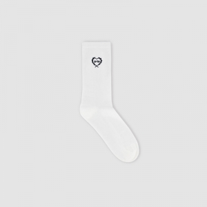 Arte Small Heart Socks - White