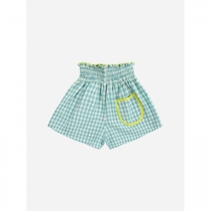 Vichy woven shorts - GREEN