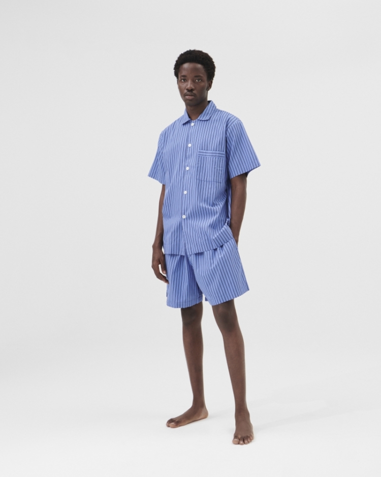 Cotton Poplin - Pyjamas Shorts - Boro Stripes