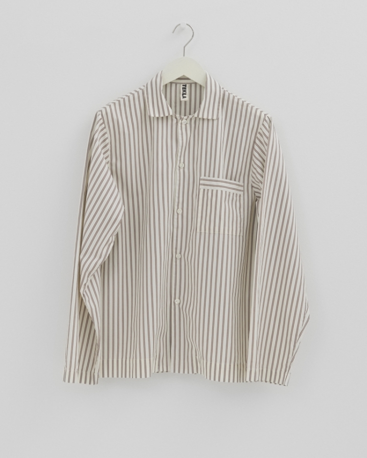 Cotton Poplin - Pyjamas Shirt - Hopper Stripe