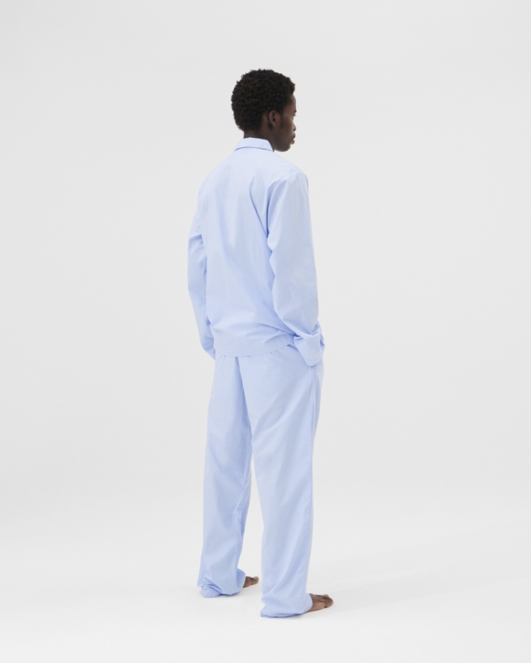 Cotton Poplin - Pyjamas Pants - Shirt Blue