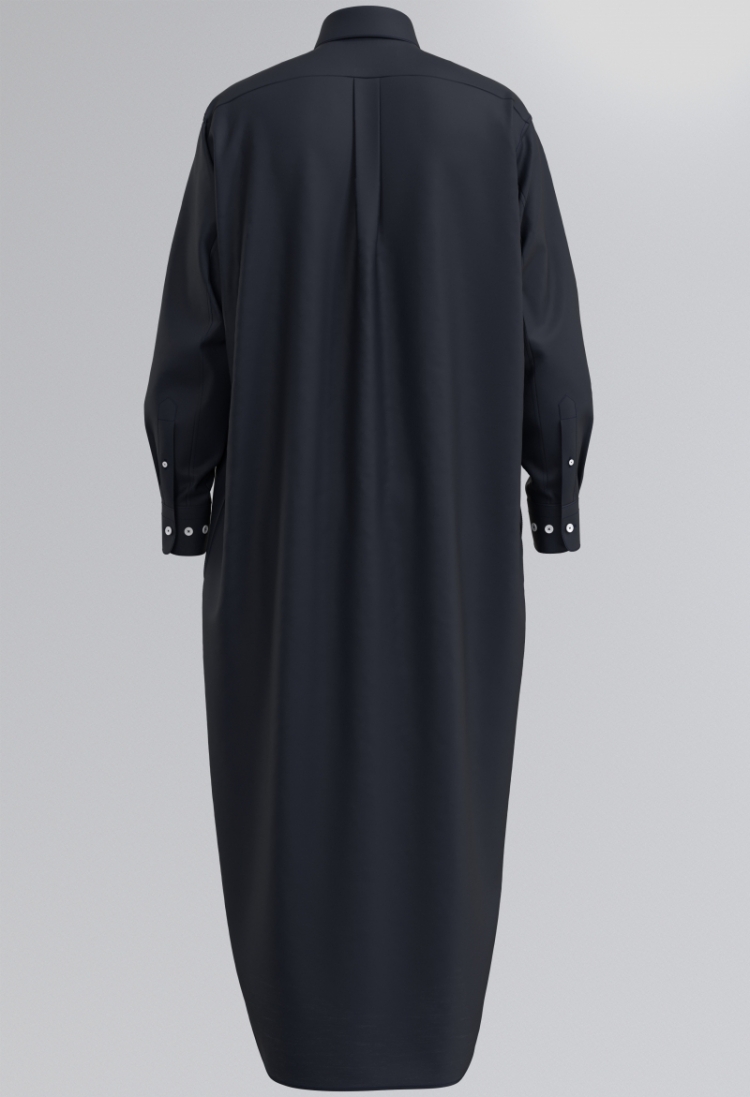 LONG DRESS + SIDE POCKET - Midnight Blue