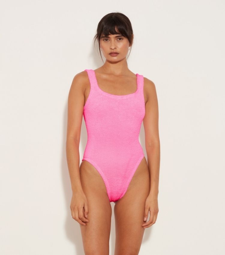 SQUARE NECK SWIM - M CRINKLE - BUBBLEGUM
