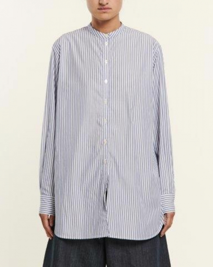 GRANDED COLLAR SHIRT BLUE & WHITE