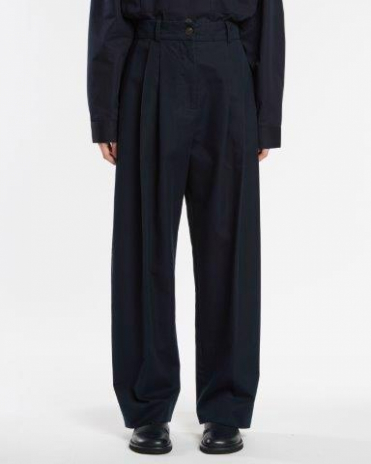  DOUBLE PLEAT FRONT PANT D NAVY