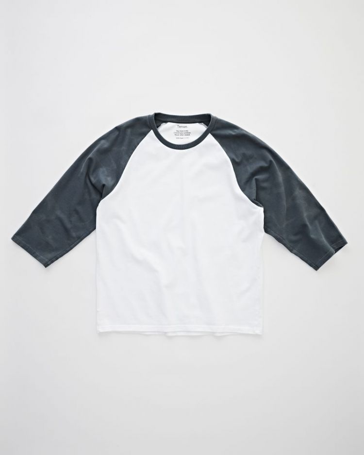 Loose Raglan Tee - White/black