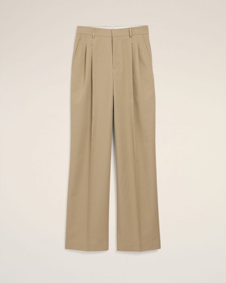WIDE TROUSERS A036 BEIGE