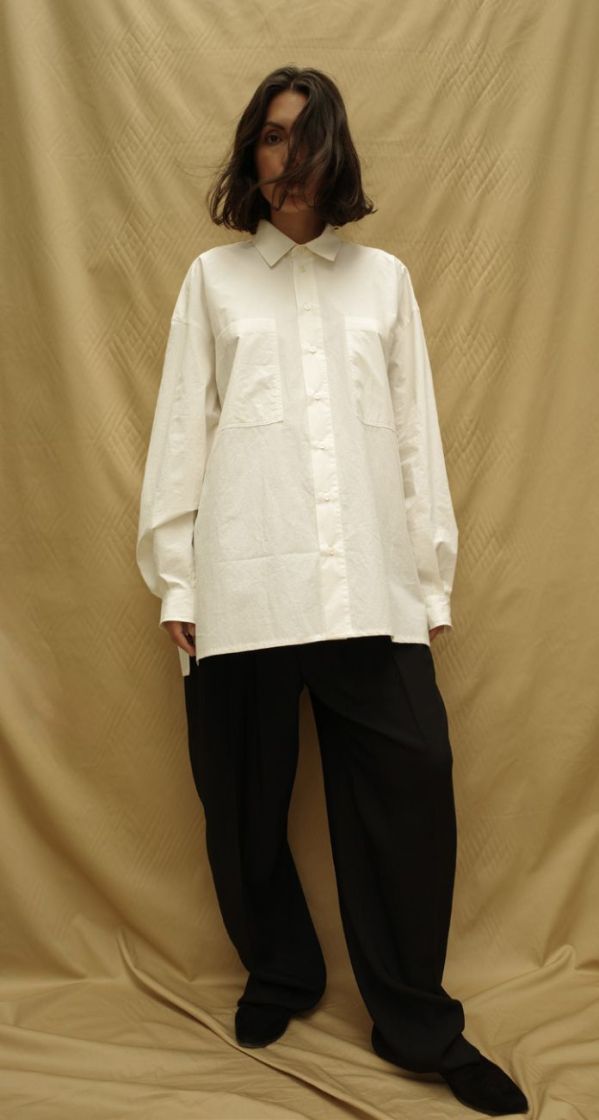 Poplin shirt Soft yellow