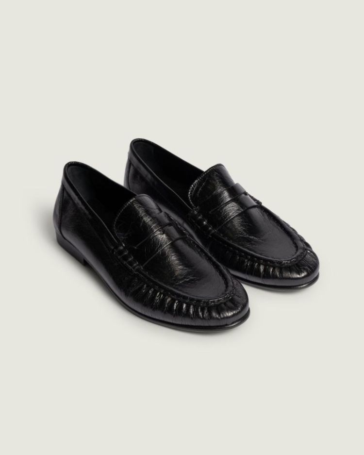 Penny Loafer Wrinkle - Leather 600 Black