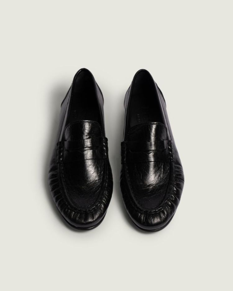Penny Loafer Wrinkle - Leather 600 Black