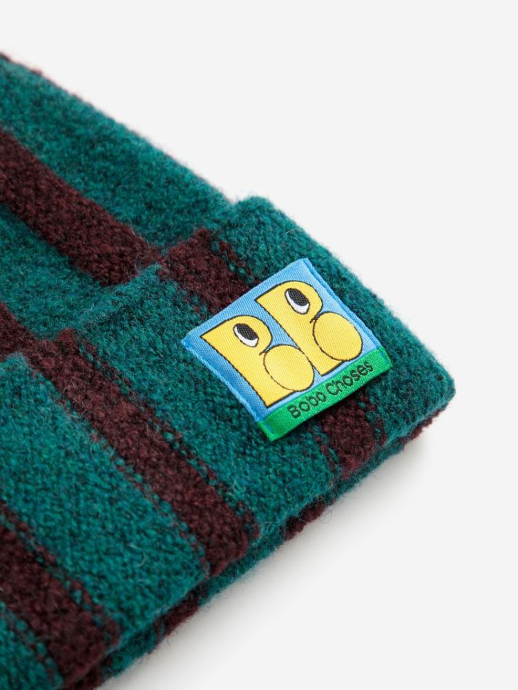 Booo Bo Choses tag knitted bea 360 DARK GREEN