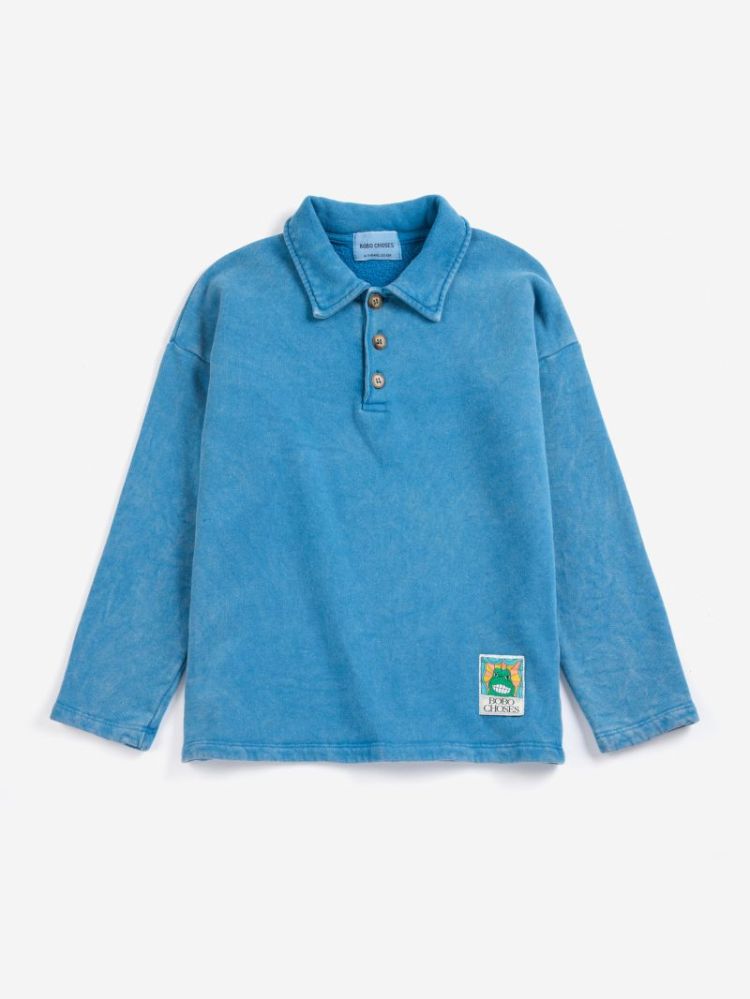 Beast Tag polo sweatshirt 451 LIGHT BLUE