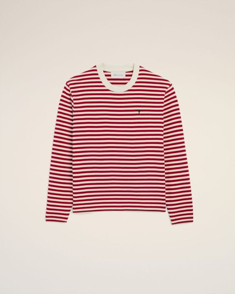LONG SLEEVES STRIPED TSHIRT WI A202 ROUGE RUBI