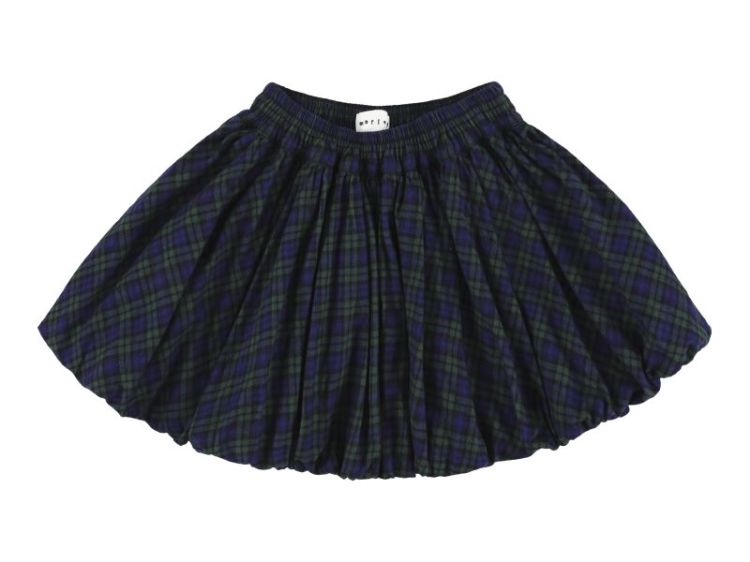 skirt with elastic waistband - bleu