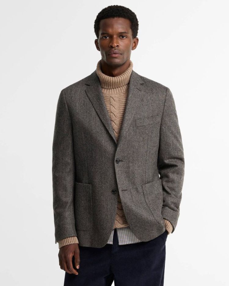 FAIRFORD HERRINGBONE BLAZER GY52 GREY MARL