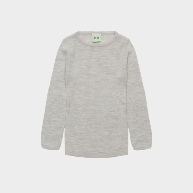 Rib Blouse - light grey me