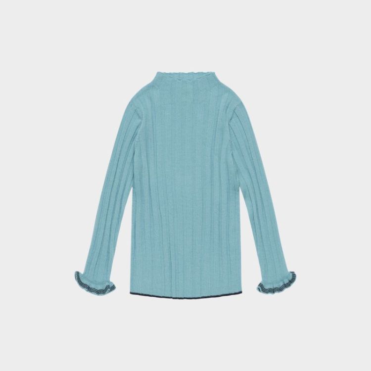 High Neck Blouse - light teal