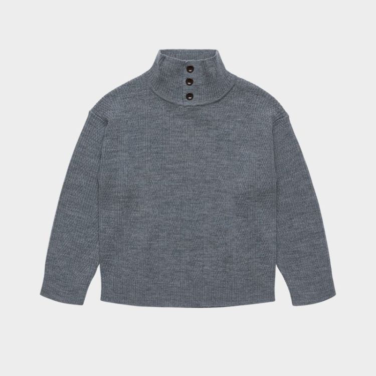 Buttom Up Sweater - steel