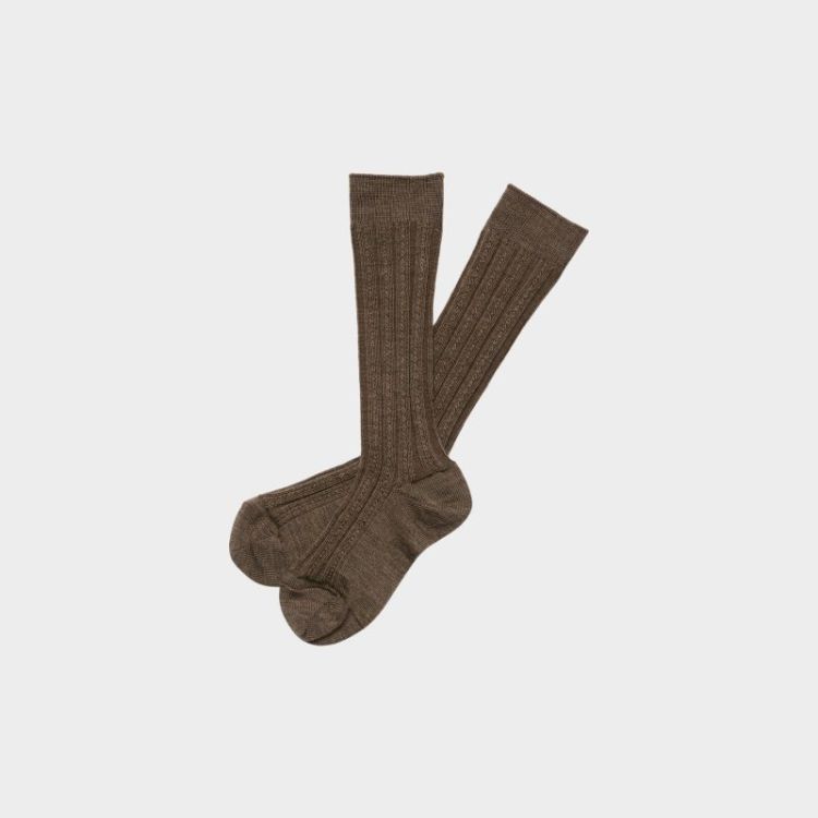 2-Pack Knee Pointelle Stocking - hazel melange