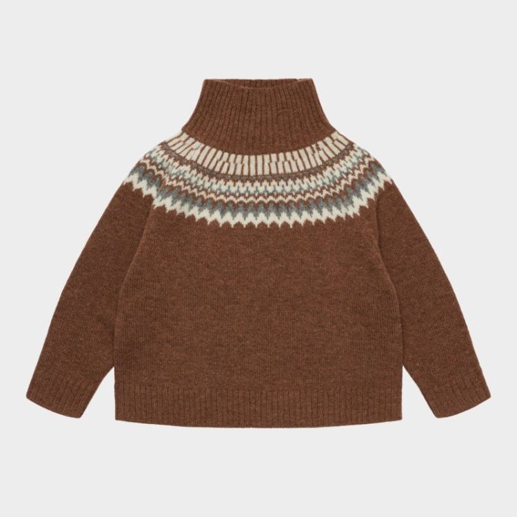 Lambswool Fair Isle Sweater - hazel melange