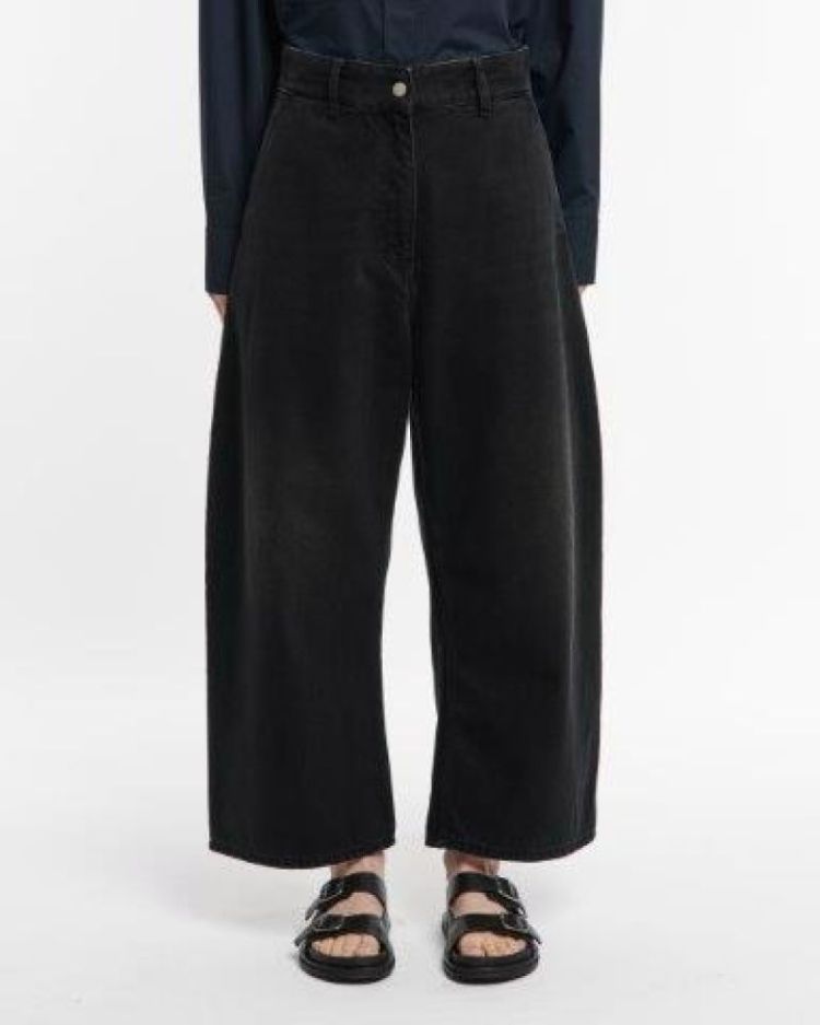 WIDE CROP PANT - WASHED BLACK