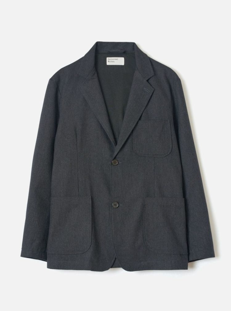 TWO BUTTON JACKET - CHARCOAL