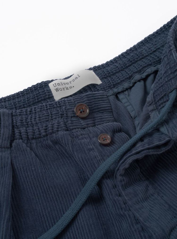 PLEATED TRACK PANT - NAVY