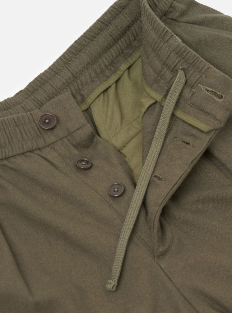 PLEATED TRACK PANT - OLIVE