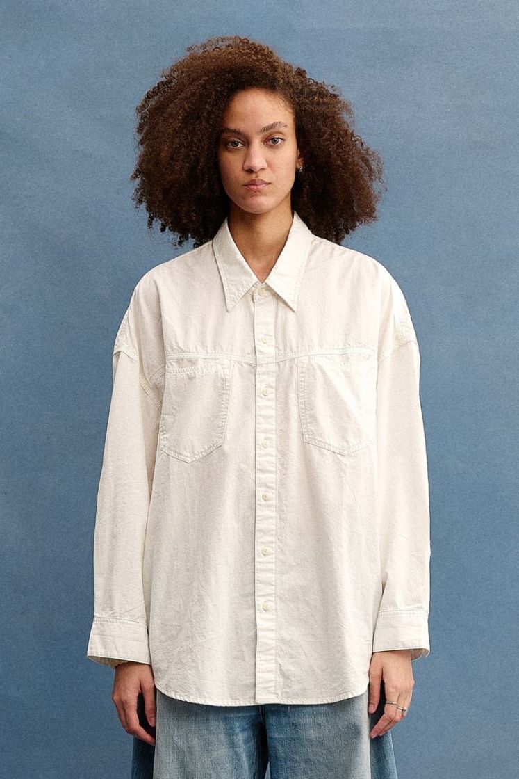 BUTTON FRONT WORK D864A WHITE CHA
